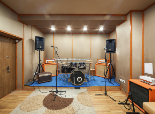 soundproofed music room